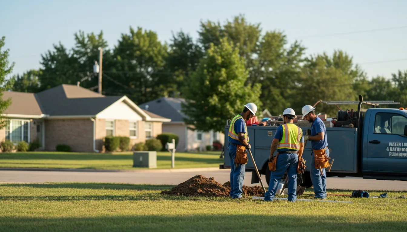 Residential water line and bathroom plumbing service in Lavinia, TN